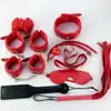 Set de Bondage SM, Set de Siete Piezas de Cuero Peludo, Set de Diez Piezas, Juguetes Sexuales para Mujeres, Bondage en Pareja, Uso Adulto