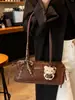 Bolsa de Ombro Único para Axila Estilo Retrô Americano de Alta Qualidade para Mulheres, Nova Bolsa Baguete de Grande Capacidade 2025, Bolsa Tote para o Dia a Dia