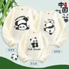 Panda Divertido Traje Familiar Panda Madre e Hijo Madre e Hija Familia de Tres Otoño e Invierno Top Casual de Alta Gama