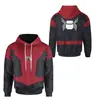 Cárdigan con capucha de punto deportivo con estampado digital 3D Expedition ZZ para cosplay de los Vengadores de Marvel