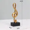 Artesanías de Resina con Forma de Nota Musical Dorada Transfronterizas, Notas Altas de Notación Musical, Trofeo para Sala de Piano y Sala de Exposiciones Musicales