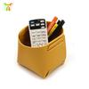 Porta-canetas de maquiagem mesa de centro de mesa cesta de armazenamento de miudezas caixa de armazenamento dobrável de couro para batom Porta-canetas de couro de mesa