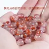 Ágata Vermelha do Sul Natural com Padrão Flor de Gelo Contas Redondas Contas Soltas Individuais Ornamento de Cristal Pulseira Colar para Clavícula Acessório DIY