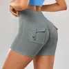 Shorts de Yoga para Trabalho de Venda Quente Transfronteiriço Cintura Alta Levanta Bumbum Justo Toque Nu Calças Esportivas de Academia Secagem Rápida