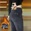 Pantalones Casuales de Pana para Hombre, Nuevo Estilo Primavera y Otoño 2026, Corte Recto Delgado, Estilo de Negocios para Mediana Edad, Pantalones Largos con Forro de Polar