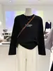 Camiseta de manga corta para mujer, estilo nuevo 2026, con cuello redondo, moderna, versátil, elegante y adelgazante, hecha de algodón 100% acanalado, perfecta para otoño