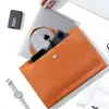 Bolsa de Documentos A4 Bandolera Cuero Contrato de Negocios Bolsa de Almacenamiento de Información Gran Capacidad Bolsa para Archivos de Oficina Bolsa Simple para Computadora