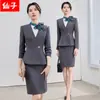 Novos uniformes de serviço para recepção de hotel de outono e inverno, roupas de trabalho para consulta em salão de beleza, ternos femininos profissionais de alta qualidade