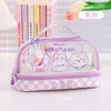 Estuche de Lápices de Dibujos Animados Estilo Ins 2024 Bolsa de Almacenamiento de Gran Capacidad Bolsa de Papelería Linda y Sencilla para Estudiantes de Primaria Versión Coreana Temporada de Vuelta a Clases