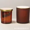 Vaso de Vidrio Esmerilado de Color para Velas, Portavelas Simple con Tapa, Vaso de Vidrio de Boca Ancha para Velas, Botella de Vidrio Vacía