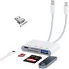 Multifuncional 4-em-1 Tipo-C Fone de Ouvido para Celular Pendrive USB Cartão de Memória TF Câmera Cartão SD Leitor de Cartão USB 3.0 de Alta Velocidade