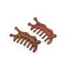 Pente de Massagem Multifuncional de Sândalo Dourado Dentes Largos Raspador de Nariz Terapia de Pontos de Acupuntura Pente de Forma Criativa Pente de Sândalo para Menina
