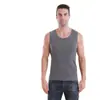 Camiseta interior térmica de manga corta para hombre, cuello redondo, ajustada, versátil, casual, para invierno