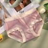 Ropa interior de algodón antibacteriana de entrepierna multicolor estilo japonés nuevo para mujer al por mayor suave y cómoda de talle medio sin costuras para mujer