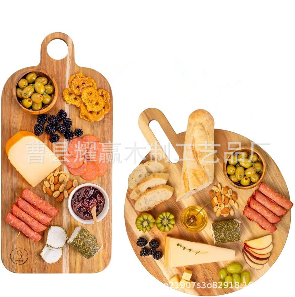 相思木切菜砧板 厨房双面切菜板 面包牛排水果点心托盘 可定制