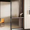 Verano Changhong Pantalla de Vidrio Súper Blanca Divisor Puerta de Entrada Sala de Estar Geshan Moderno Simple Madera Maciza Lujo Ligero Entrada