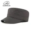 Gorra Plana para Hombre para Otoño e Invierno, Forrada de Polar y Engrosada para Calidez, Gorra de Algodón Totalmente Cerrada, Gorra de Protección Solar para Exteriores, Gorra Militar Casual