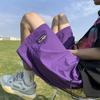 Pantalones cortos deportivos morados de playa para hombre, de marca de moda, para entrenamiento de baloncesto, de secado rápido, talla grande 4, finos de verano.