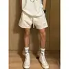 Shorts Casuais Americanos Retro Simples de Verão Pesados Unissex Esportivos Cinco Pontos Soltos Versáteis Calças de Moletom