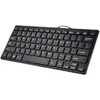 K1000 Chocolate Teclado Pequeno Com Fio Para Computador Silencioso 87 Teclas Notebook Teclado Multimídia Externo