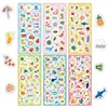 Adesivos para Scrapbook de Crianças de Novo Produto Transfronteiriço 12 Conjuntos Fofos de Desenho Animado Adesivos à Prova d'Água para Crianças