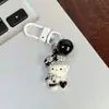 Llavero Sanrio Blanco y Negro Dulce y Genial Colgante de Campana Negra Regalo para Estudiante Accesorios para Mejor Amiga Colgante de Gato Kt