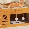 Placa Arranhador para Gatos Cama para Gatos Integrada Villa de Camada Dupla Resistente ao Desgaste Sem Descascar Placa para Patas de Gato Super Grande Espessa Bom Item para Gatos Afiarem as Garras