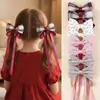 8 Presilhas de Cabelo para Meninas Estudantes em Tecido Xadrez Estilo Academia com Laços e Presilhas Superiores de Rabo de Cavalo Multicamadas Acessórios de Cabelo