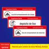 Sinalização de empresa de construção e decoração de canteiro de obras, materiais, ferramentas, placas de despejo de lixo, sinalização de advertência de segurança