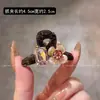 Pinza Pequeña de Cristal Rosa de Gama Alta Clip de Flor para Flequillo Clip para la Parte Trasera de la Cabeza Clip para Cabello Semirrecogido Nuevo Clip para Mujer 2025