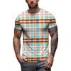 Camiseta Masculina Roupas Masculinas Impressão 3D Verão Casual Manga Curta Gola Redonda Pulôver Roupas Masculinas