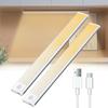 Tira de Luz para Gabinete, Sin Taladro, Luz Larga Magnética Autoadhesiva para Armario, LED Recargable, Regulable, Luz con Sensor Sin Control Remoto