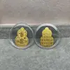 Shenzhen Shuibei Mismo Estilo Oro Puro 999 Tesoro de la Fortuna Aleación Gato de la Suerte Adhesivo Dorado para Teléfono Móvil para Atraer Riqueza Tienda de Oro