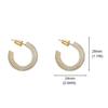 Pendientes clásicos con forma de C y microincrustaciones de circonita, elegantes y personalizados, con diseño de nicho