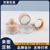 Latas de 4g Material de Embalagem para Blush em Lama Potes de Blush Alto Brilho Capacidade de Reparo Caixa de Embalagem Camada Dupla com Aplicador de Blush Material de Embalagem com Linha Fina