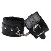 Acessórios de Bondage para Auto-Prazer, Restrições de Couro de Alta Qualidade e Pelúcia para Mãos e Pés, Brinquedos para Provocação e Prazer, Cadeado de Castidade Feminino