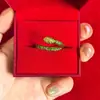 Nuevo Anillo de Serpiente Dorado Rosa Retro Chino Todo Fósforo Exquisito Temperamento Alto Grado Regalo de Año de la Suerte