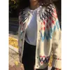 En stock Ins Coreano Invierno Chaqueta Cardigan de Punto de Manga Larga Grueso Cálido Estilo Nórdico de un Solo Botón 26280