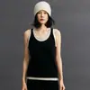 Camisola Base Feminina de Caxemira Outono e Inverno Nova Versátil Macia Amiga da Pele Camada Base Falsa de Duas Peças Solta Casual Camisola Base Interna