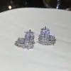 Pendientes de Borla Redonda con Circonita de Aguja Plateada Estilo Nuevo Retro Elegantes Versátiles Pendientes de Lujo Ligero de Gama Alta para Mujer