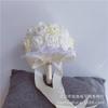 Todo tipo de coche de boda con ventosa de barro plato de flores de corazón de durazno forma V hexagonal suministros de boda decoración para la cabeza del coche arreglo floral de mano