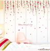 Enredaderas de Flores Románticas Adhesivos de Pared Creativos Nuevo Hogar Dormitorio Sala de Estar Adhesivos Decorativos Impermeables Removibles Cabello