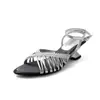 Sandalias de Cuero Tejido de una Sola Tira para Mujer, Zapatos Irregulares de Tacón Medio, Nuevo Estilo de Verano, Punta Fina, Punta Abierta, Sandalias con Correa al Tobillo para Mujer