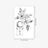 Pegatina de Tatuaje Atrapasueños Floral Luna Estilo Ins Impermeable y de Larga Duración Tatuaje Fresco en Hombro y Espalda para Niñas