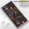Funda de Silicona de Gama Alta Estilo Estantería de Amazon para Samsung S25Ultra, S26 Cubierta Protectora Creativa Mate