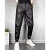 Pantalones Casuales Elásticos Cálidos Ajustados para Hombre Tendencia Otoño e Invierno Populares en Internet Pantalones Haren con Múltiples Bolsillos para Motociclista Juvenil