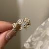 Anillo de Circonita Perla para Mujer Diseño Nicho Lujo Accesible Alta Gama Versátil Anillo para Dedo Índice Abertura Anillo Ajustable Producto Nuevo