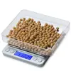 Balanza de Cocina Doméstica I2000 0.1g Báscula para Hornear Té Medicina Herbal Joyería 0.01g Báscula de Plataforma 2000g Báscula Electrónica