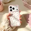 Funda para iPhone 17/16 Pro con Mariposas Florales Anti-Caídas Estilo Primavera Huawei Mate Diseño de Bloques de Color para Mujer