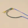 Pulsera de Media Cuenta y Media Cuerda Tejida a Mano, Nueva Tendencia Nacional Cuerda de Mano Semi-Terminada, Pulsera Original Pulsera de Cuentas DIY